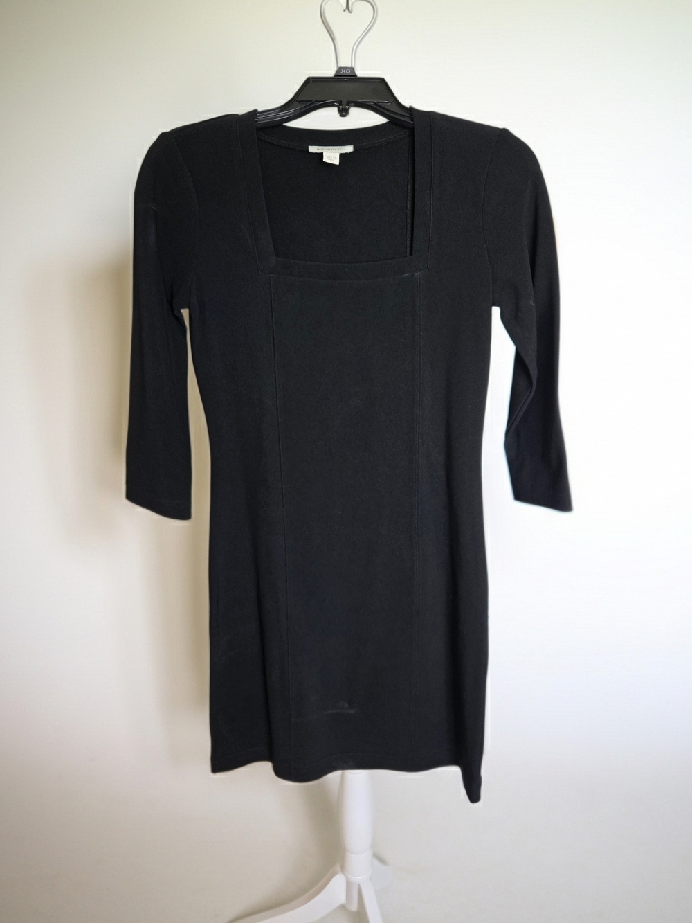 Boston Proper Square Neck Black Sheath Dress - Women's Size XS - Picture 2 of 10